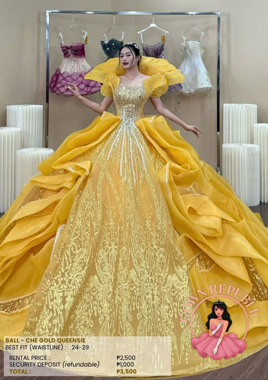 Ball Gowns: Yellow / Gold 312
